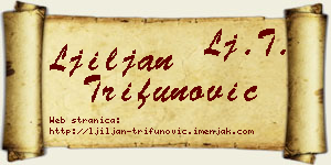 Ljiljan Trifunović vizit kartica